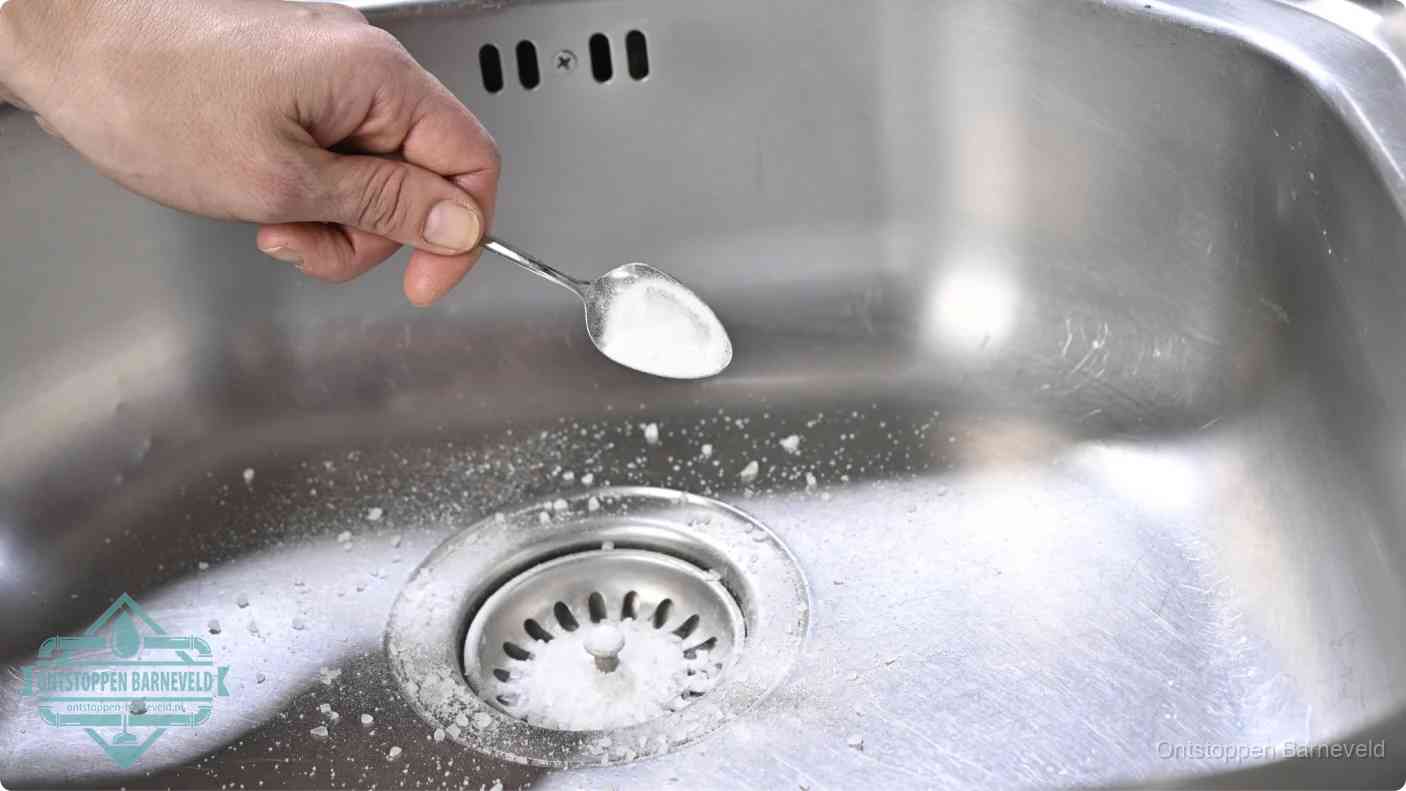 Riool ontstoppen soda azijn in Barneveld